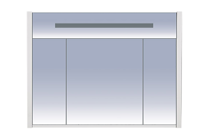 Джулия -105 Шкаф голубой зеркальный - 2