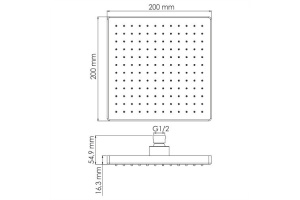 A140 Верхняя душевая насадка - 3