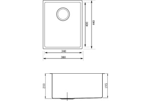 Металлическая мойка Seaman SME-380 (SME-380.A) - 2