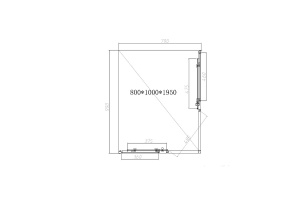 Душевой уголок Vincea Slim-N 100х80 хром стекло прозрачное - 2