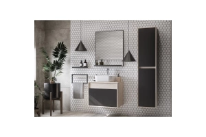 Комплект мебели Aquaton Лофт Урбан 80 светлое дерево-серый