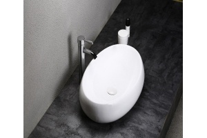 Раковина накладная Ceramalux N белый (9030А) - 3