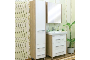 Мебель для ванной Sanflor Ларго 70 вяз швейцарский, белая