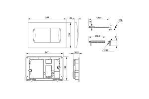 Кнопка смыва Roca Active хром матовый (8901160B2) - 2