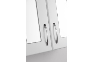 Шкаф Style Line Эко Стандарт 48 с зеркальными вставками, белый - 2