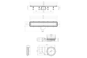 Душевой лоток Pestan Confluo Premium Line 750 черное стекло/сталь - 2
