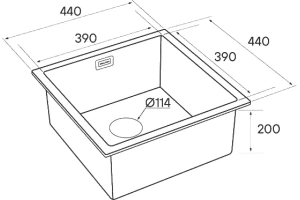 Мойка кухонная Paulmark Gerberg 44 темный хром - 3