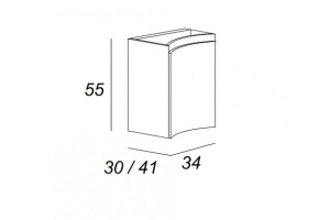 Шкаф подвесной, правый Cezares Vague серый (54906) - 2