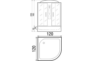 Душевая кабина River Temza 120/120/55 МТ (10000002183) - 3