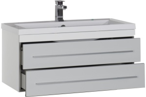 Тумба для комплекта Aquanet Верона 90 подвесная белая - 2