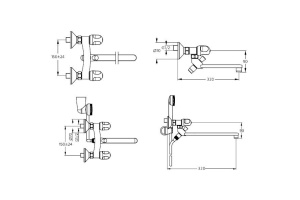 Смеситель для ванны Ideal Standard Alpha new хром (B7683AA) - 2