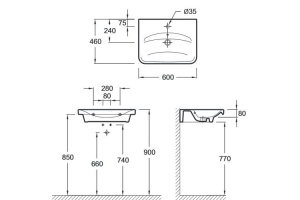 Подвесная раковина Jacob Delafon Replay (E4485-00) - 2