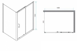 Душевой уголок RGW Passage PA-74B 140x90 профиль черный стекло прозрачное - 3
