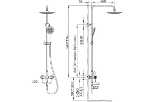 Душевая стойка Vincea Desire хром - 3