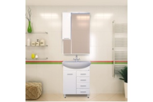 Тумба под раковину Misty Стелла 65 белая глянцевая - 3