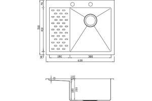 Металлическая мойка Seaman SMB-6351P (SMB-6351PLS.B) - 2