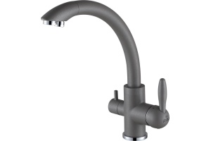 Смеситель Paulmark Essen для кухонной мойки, серый металлик Es213001-402