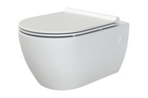 Унитаз подвесной Boheme Bianco белый матовый с сиденьем микролифт