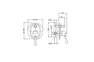 Смеситель для душа Magliezza Vista хром (50148-cr) - 2