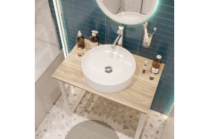 Раковина STWORKI накладная 43 3043-KL белый глянец - 2