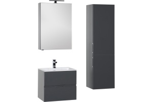 Мебель для ванной Aquanet Алвита 60 серый антрацит - 2