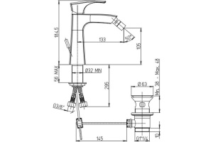 Смеситель Paini Lady 89YO306KM для биде - 2