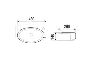 Раковина подвесная Weltwasser WW Aisbach 5011 R 43 белый (10000003875) - 2