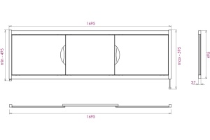 Фронтальная панель Onika Лагуна 170 белый (517004) - 2