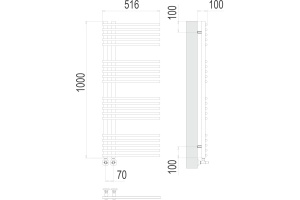 Водяной полотенцесушитель Terminus Астра П20 500х1000 Хром - 3