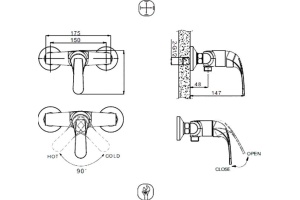 Смеситель Bravat Fit F9135188CP-01-RUS для душа - 2