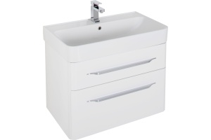 Тумба с раковиной Aquanet Виченца 80 белый глянец - 2