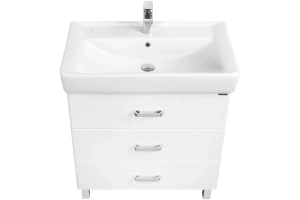 Тумба с раковиной напольная Aquaton Америна 80 М белый глянцевый - 2