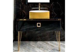 Тумба под раковину Armadi Art Lucido 100 черный - 2