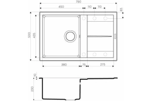 Мойка кухонная Omoikiri Sumi Tetogranit/leningrad grey (4993552) - 2