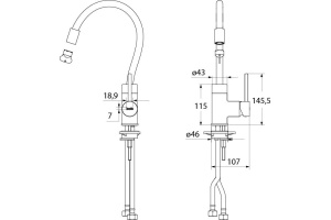 Смеситель Iddis Kitchen 360 для кухонной мойки K36SBJBi05 - 2