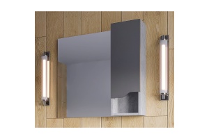 Зеркало-шкаф Stella Polar Абигель 80 серый - 2