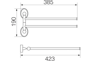 Полотенцедержатель Veragio Bonjour VR.BNR-7824.BR бронза - 2