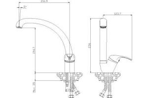 Смеситель Rossinka Y Y35-23 для кухонной мойки - 2