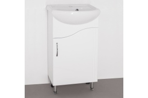 Тумба с раковиной Style Line Эко Волна №2 45 белая