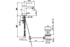 Смеситель Paini Arena 92CR3062SFTKM для биде - 2