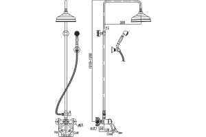 Душевая стойка Cezares Lira C CD 01 - 3