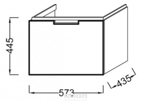 Тумба под раковину Jacob Delafon  57.3 см (EB1134-G95) - 2