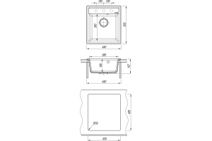 Мойка Flortek Консул 450, шампань FS  - 3