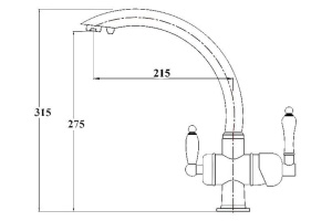 Смеситель Zorg Clean Water ZR 327 YF для кухонной мойки - 2