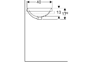 Раковина 55 см Geberit VariForm 500.736.01.2 - 2