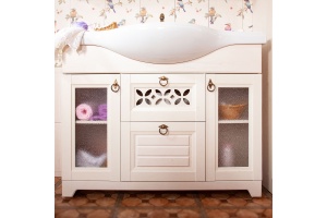 Мебель для ванной Бриклаер Кантри 120 бежевый дуб - 2