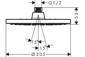 Верхний душ Hansgrohe Vernis Blend 200 1jet 26271670 - 2