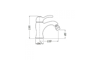 Смеситель для биде Magliezza Grosso bianco бронза (50137-br) - 2