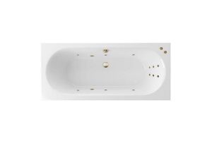 Ванна акриловая Excellent Oceana Slim Line 170х75 с гидромассажем белый - бронза