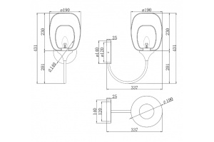 Бра Maytoni Aura MOD016WL-01BS - 2
